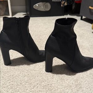Mango Sleek Black Heeled Boots